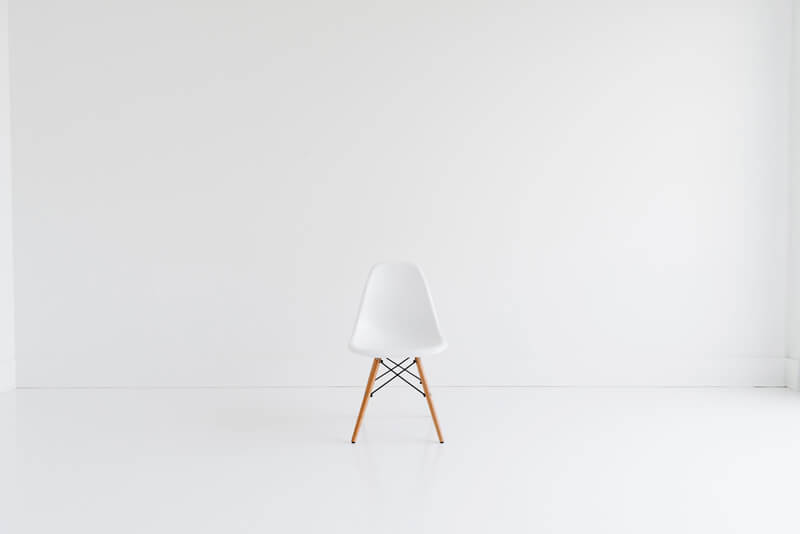 dining chair White fiberglass seat with wood legs
